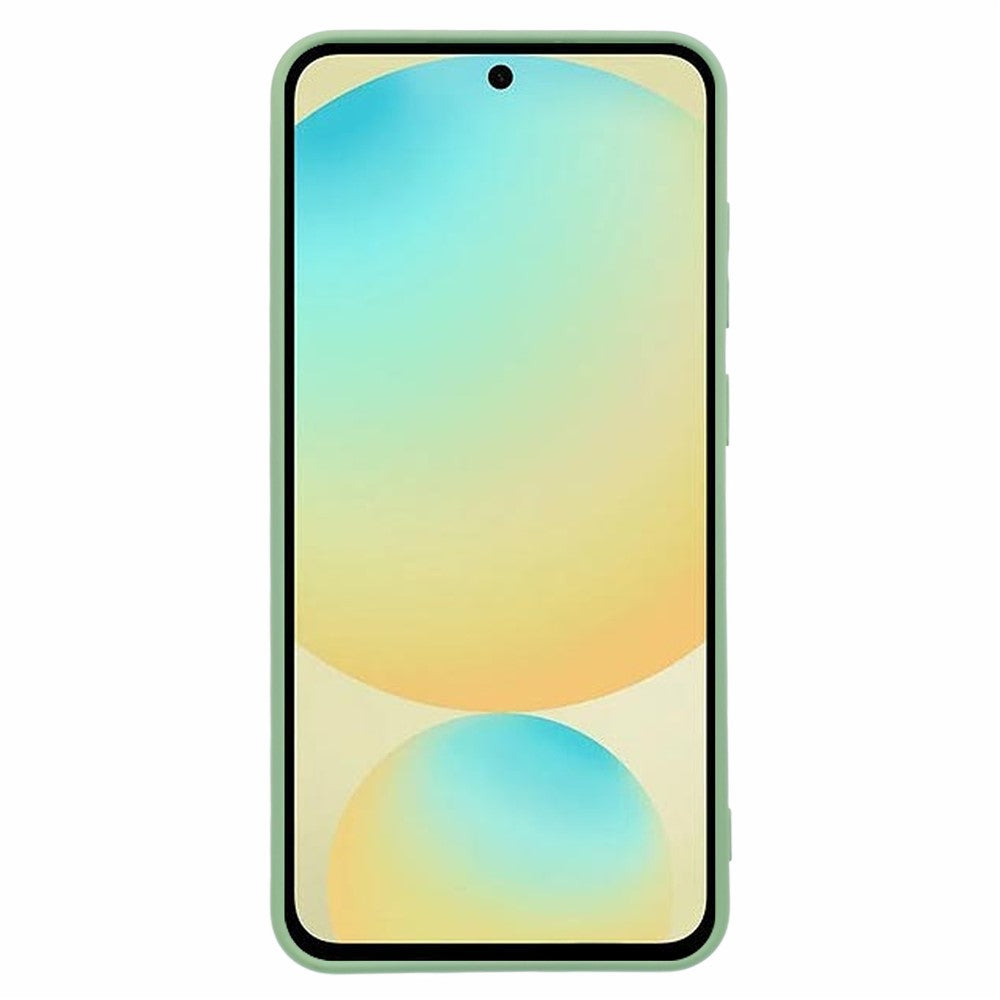 For Samsung Galaxy A17 5G Case TPU Back Soft Anti-Scratch Fiber Lining Phone Cover - Matcha Green