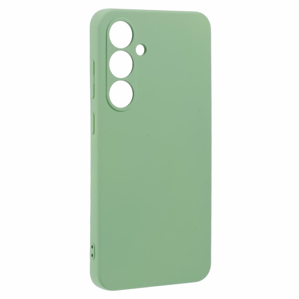 For Samsung Galaxy A17 5G Case TPU Back Soft Anti-Scratch Fiber Lining Phone Cover - Matcha Green