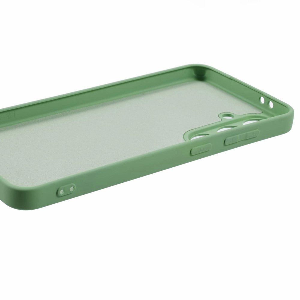For Samsung Galaxy A17 5G Case TPU Back Soft Anti-Scratch Fiber Lining Phone Cover - Matcha Green