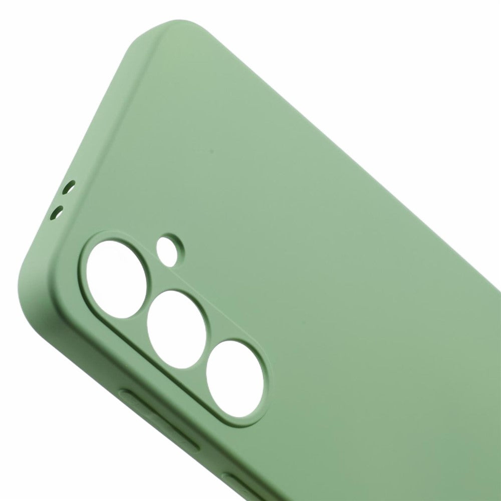 For Samsung Galaxy A17 5G Case TPU Back Soft Anti-Scratch Fiber Lining Phone Cover - Matcha Green