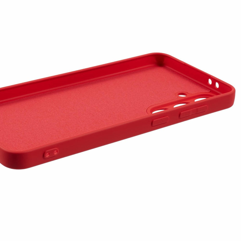 For Samsung Galaxy A17 5G Case TPU Back Soft Anti-Scratch Fiber Lining Phone Cover - Red