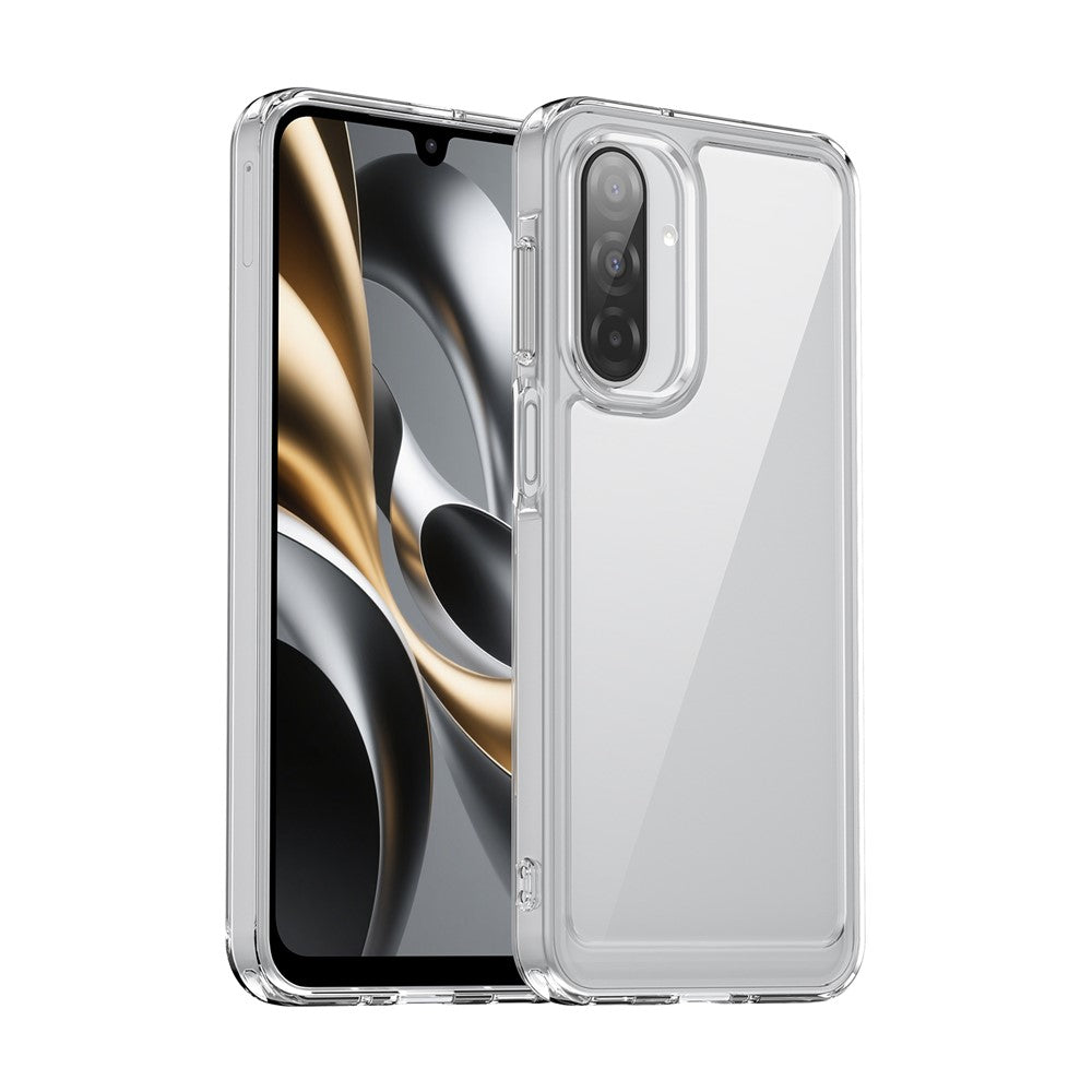 For Samsung Galaxy A17 5G Clear Phone Case WANLONFENG MF2 Series TPU Acrylic Cover with 2Pcs Tempered Glass - Transparent