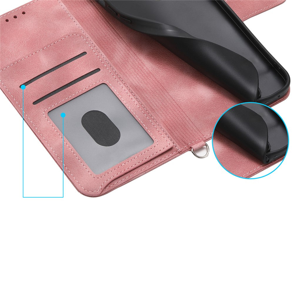 For Oppo Reno14 Pro 5G (Global) Case Flower Pattern PU Leather Wallet Phone Cover with Strap - Pink
