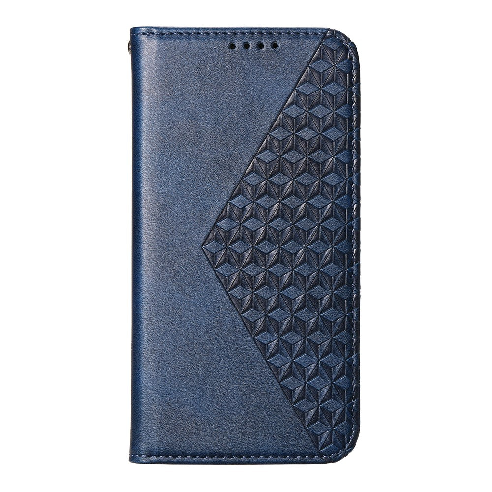 For iPhone 17 Pro Max Case Calf Texture PU Leather Wallet Phone Cover with Wrist Strap - Blue
