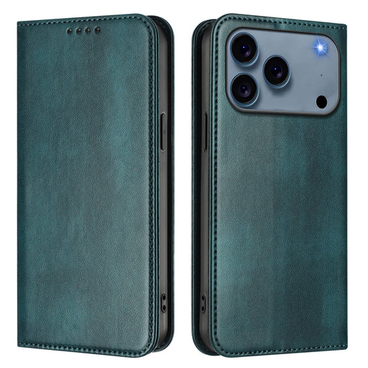 For iPhone 17 Pro Max Wallet Cases Retro Texture RFID Blocking Leather Phone Cover - Dark Green
