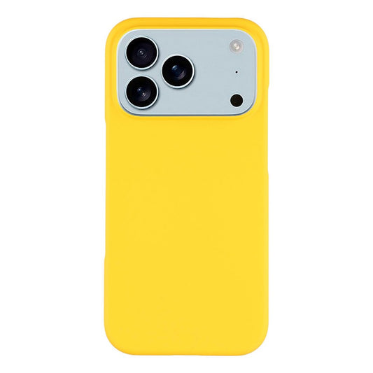For iPhone 17 Pro Max Case Hard PC Drop Proof Frosted Minimalist Phone Cover - Yellow