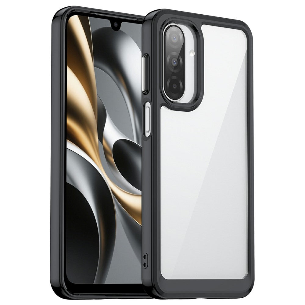 For Samsung Galaxy A17 5G Case TPU + Acrylic Protective Clear Phone Cover - Black
