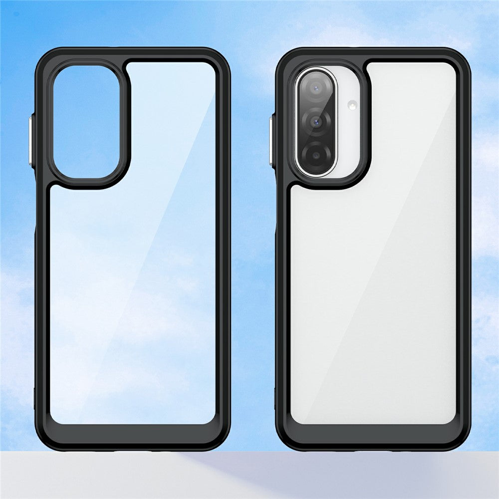 For Samsung Galaxy A17 5G Case TPU + Acrylic Protective Clear Phone Cover - Black