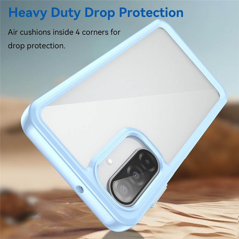 For Samsung Galaxy A17 5G Case TPU + Acrylic Protective Clear Phone Cover - Blue