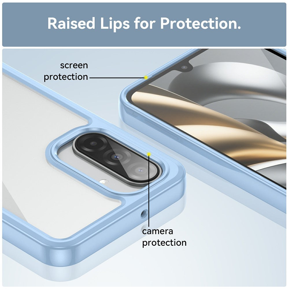 For Samsung Galaxy A17 5G Case TPU + Acrylic Protective Clear Phone Cover - Blue