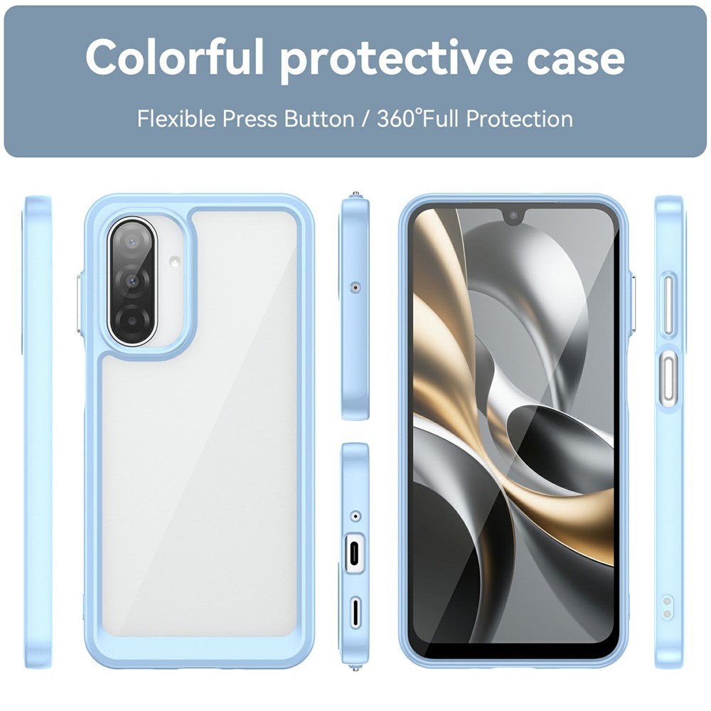 For Samsung Galaxy A17 5G Case TPU + Acrylic Protective Clear Phone Cover - Blue