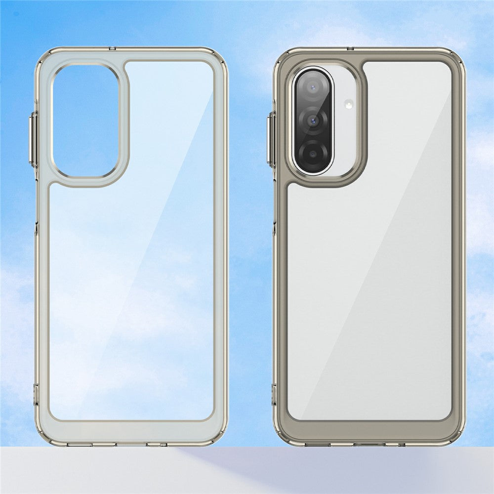 For Samsung Galaxy A17 5G Case TPU + Acrylic Protective Clear Phone Cover - Transparent Grey
