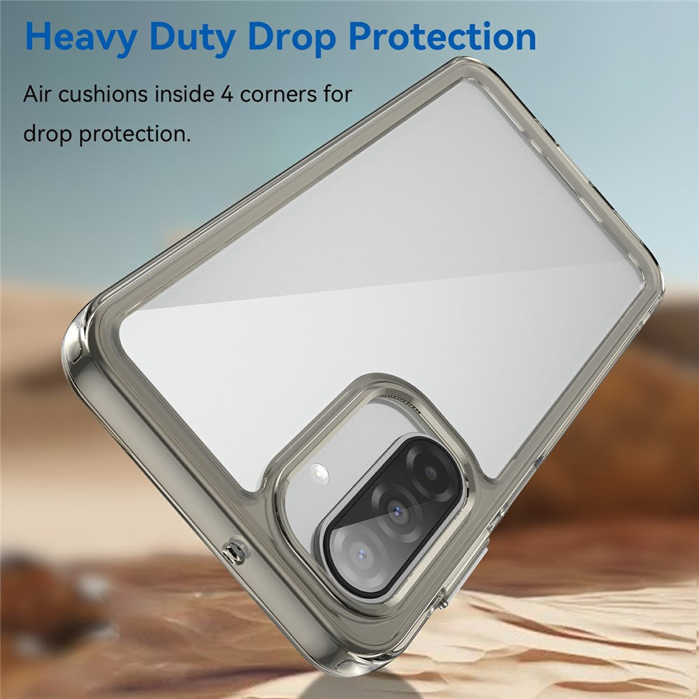 For Samsung Galaxy A17 5G Case TPU + Acrylic Protective Clear Phone Cover - Transparent Grey
