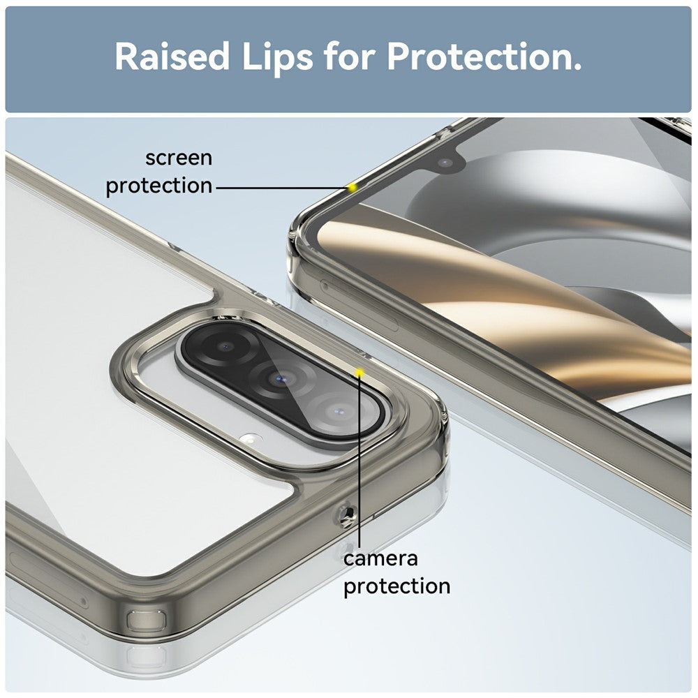 For Samsung Galaxy A17 5G Case TPU + Acrylic Protective Clear Phone Cover - Transparent Grey