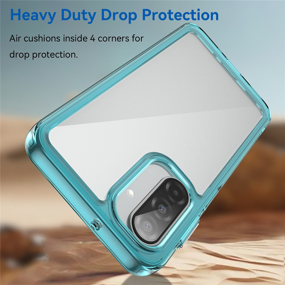 For Samsung Galaxy A17 5G Case TPU + Acrylic Protective Clear Phone Cover - Transparent Blue