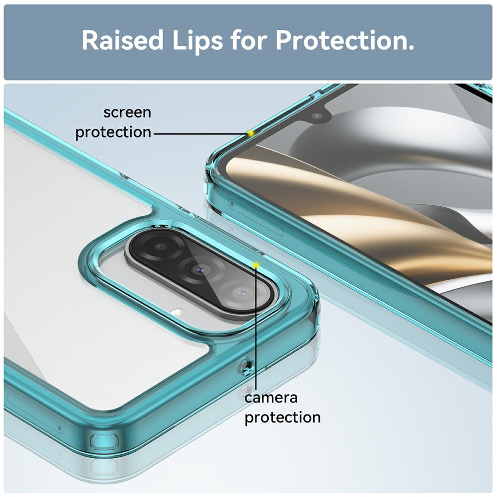 For Samsung Galaxy A17 5G Case TPU + Acrylic Protective Clear Phone Cover - Transparent Blue