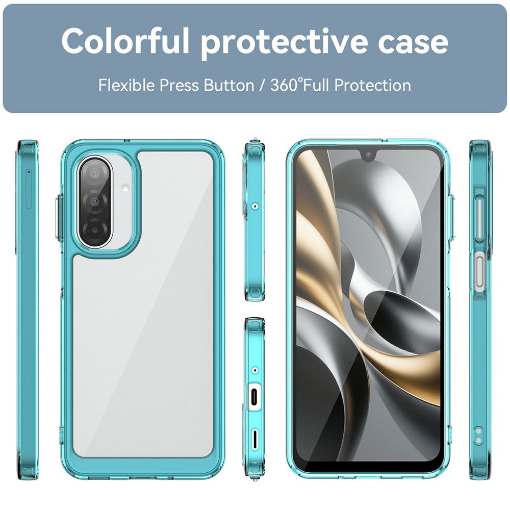 For Samsung Galaxy A17 5G Case TPU + Acrylic Protective Clear Phone Cover - Transparent Blue