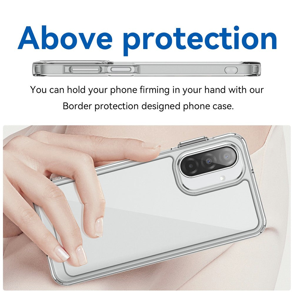For Samsung Galaxy A17 5G Case TPU + Acrylic Protective Clear Phone Cover - Transparent