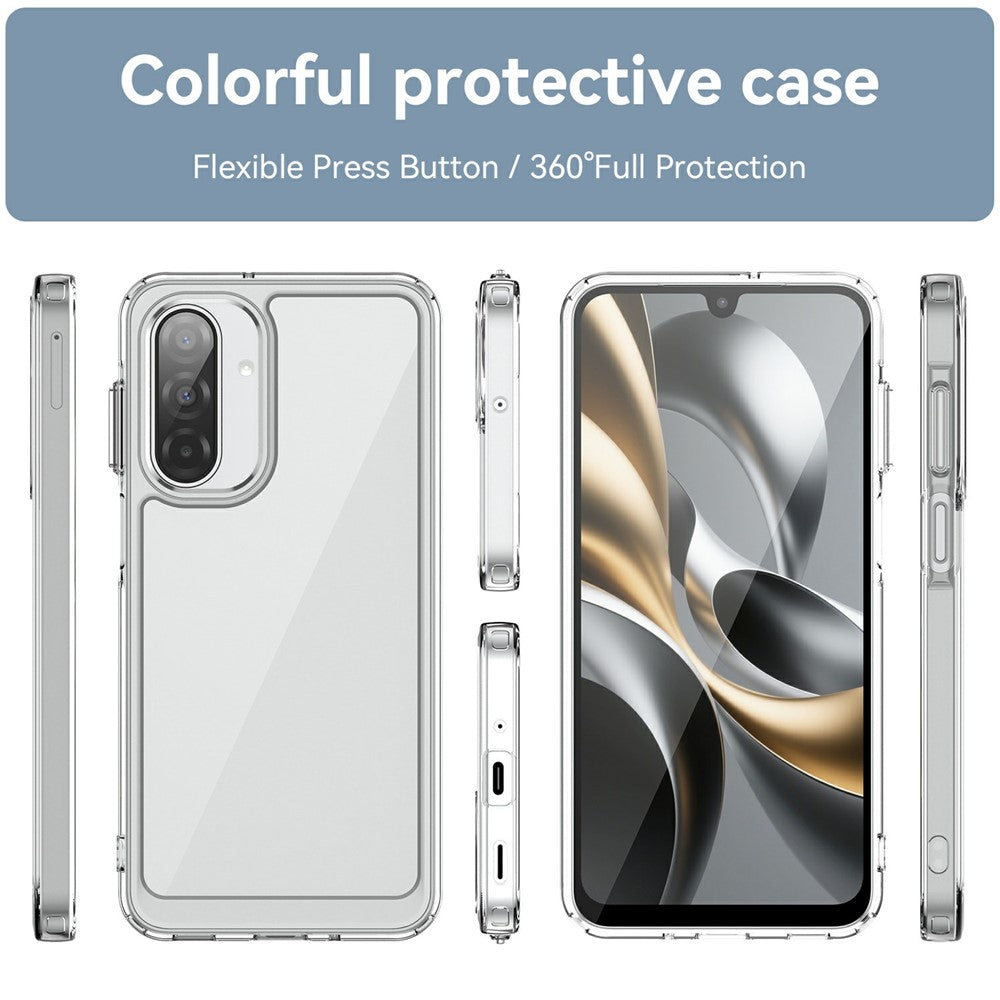 For Samsung Galaxy A17 5G Case TPU + Acrylic Protective Clear Phone Cover - Transparent