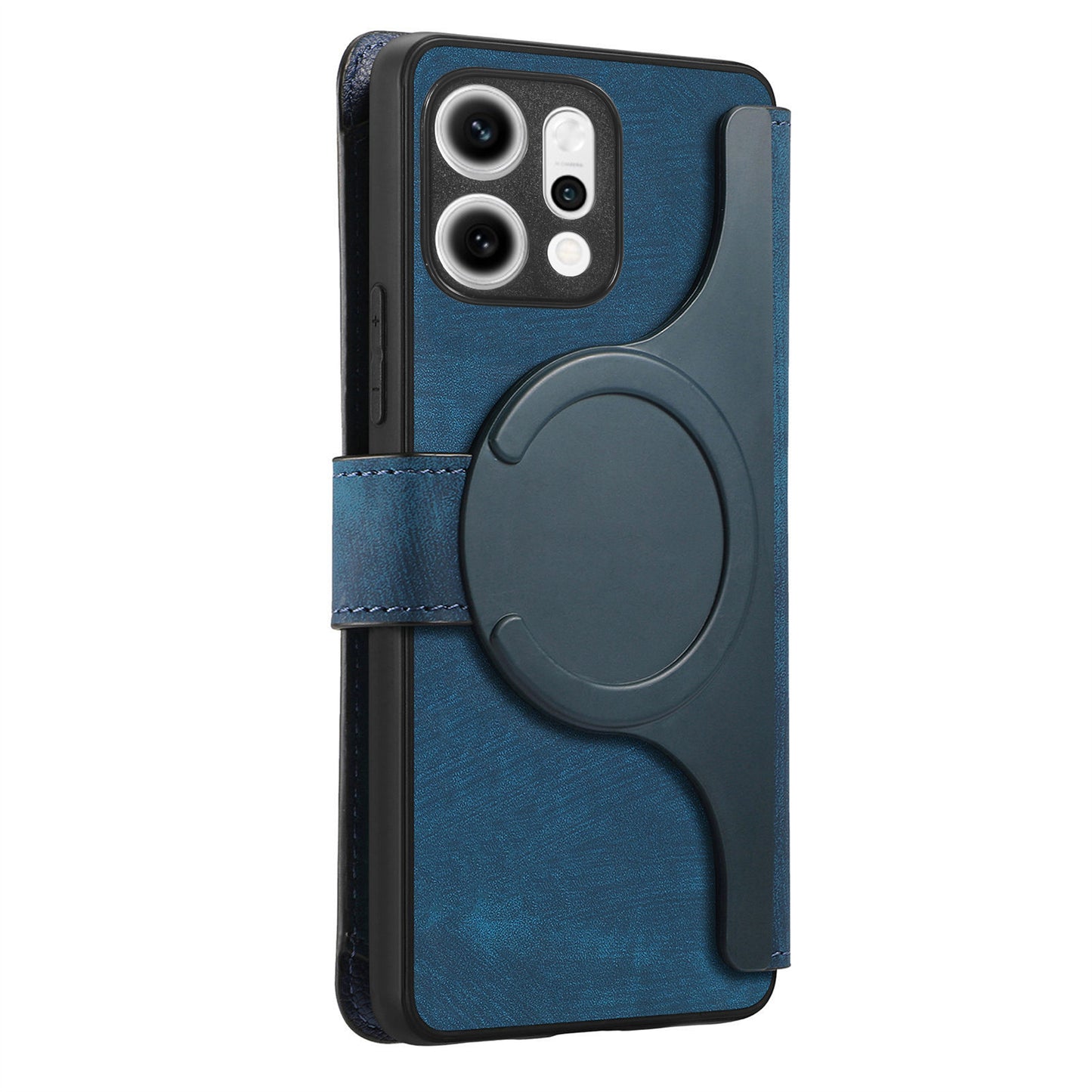 For Oppo Reno14 Pro 5G (Global) Case CASENEO MW-02 Detachable Magnetic Leather Flip Phone Cover - Dark Blue