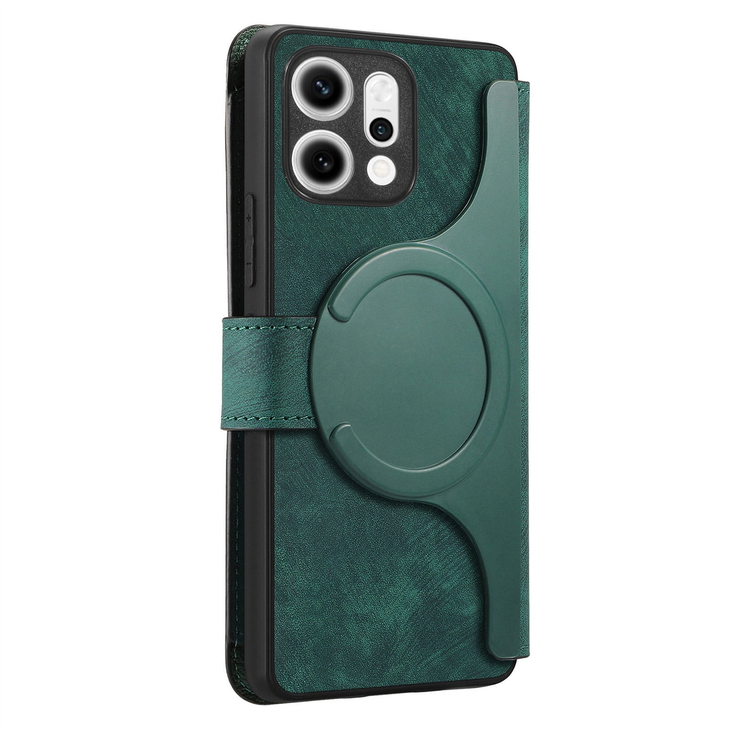 For Oppo Reno14 Pro 5G (Global) Case CASENEO MW-02 Detachable Magnetic Leather Flip Phone Cover - Green