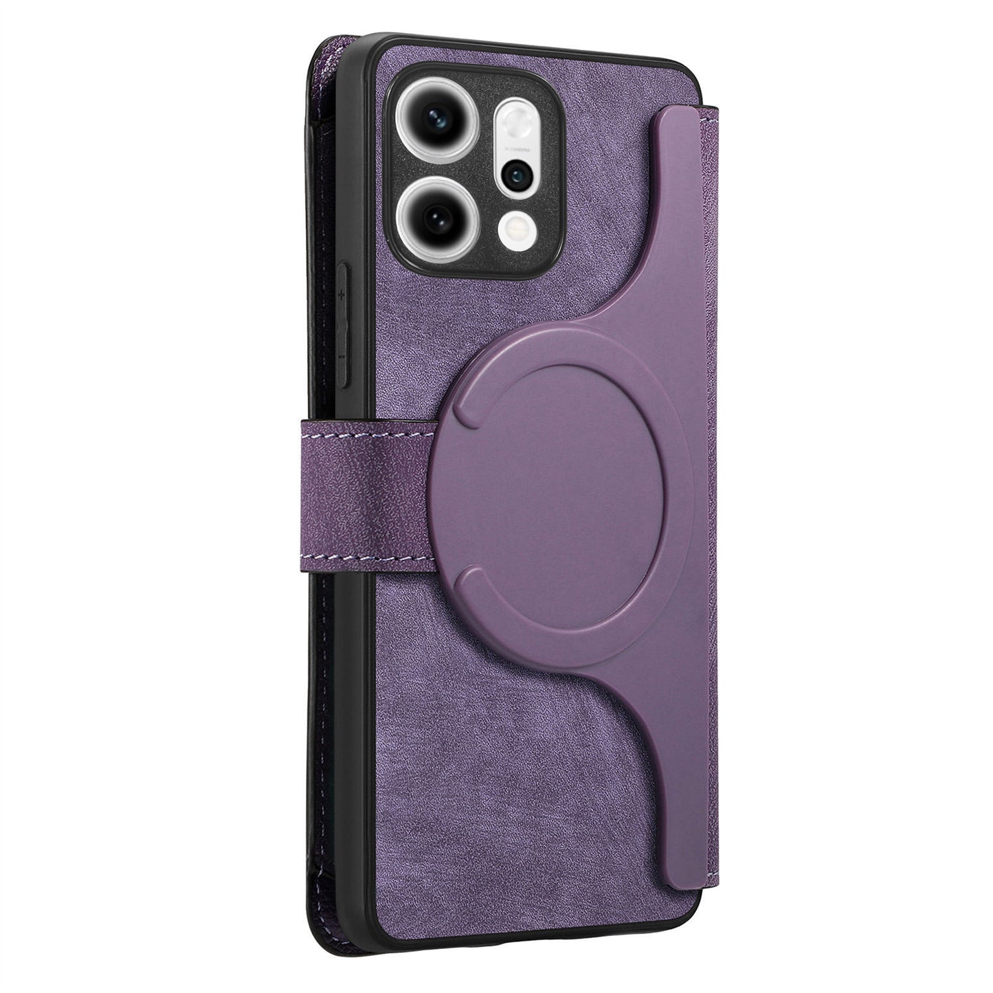For Oppo Reno14 Pro 5G (Global) Case CASENEO MW-02 Detachable Magnetic Leather Flip Phone Cover - Purple