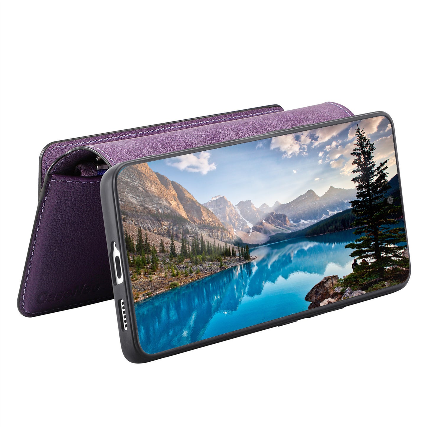For Oppo Reno14 Pro 5G (Global) Case CASENEO MW-02 Detachable Magnetic Leather Flip Phone Cover - Purple