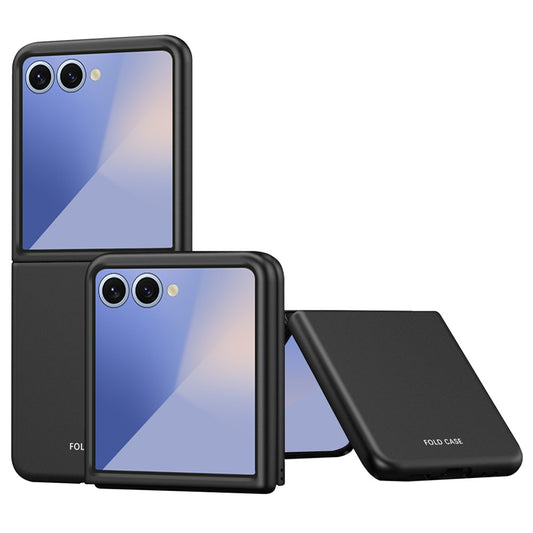 For Samsung Galaxy Z Flip7 5G Case Skin-Touch Hard PC Phone Cover - Black