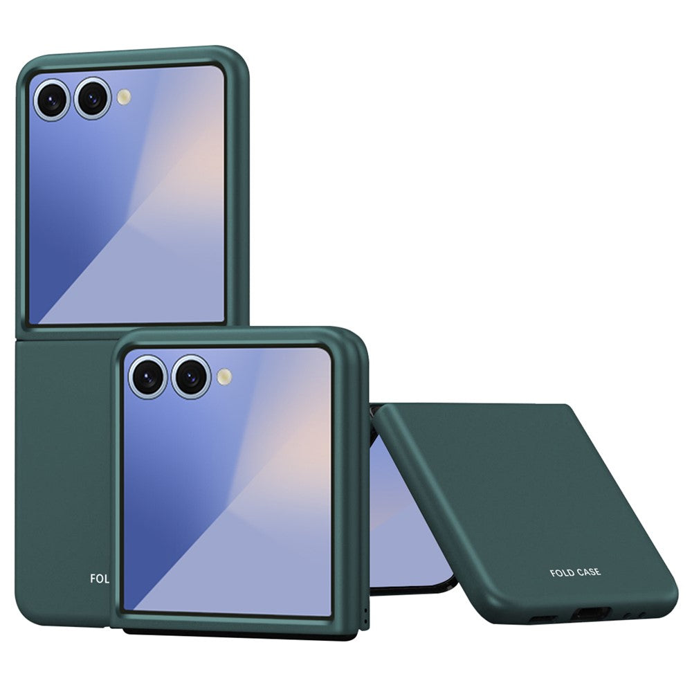 For Samsung Galaxy Z Flip7 5G Case Skin-Touch Hard PC Phone Cover - Green