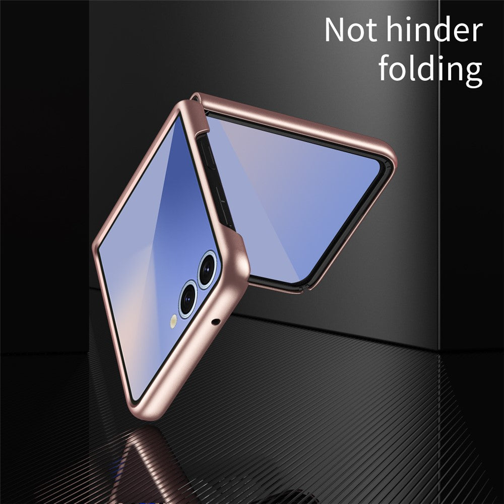 For Samsung Galaxy Z Flip7 5G Case Skin-Touch Hard PC Phone Cover - Green