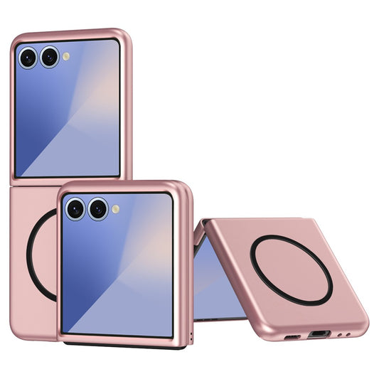 For Samsung Galaxy Z Flip7 5G Case Compatible with MagSafe Skin-Touch Matte Hard PC Phone Cover - Pink