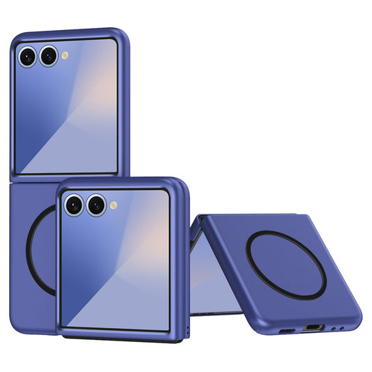 For Samsung Galaxy Z Flip7 5G Case Compatible with MagSafe Skin-Touch Matte Hard PC Phone Cover - Sapphire