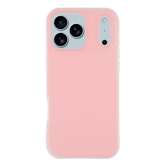 For iPhone 17 Pro Max Case 2 in 1 PC + TPU Frosted Phone Case Large Camera Cutout - Light Pink