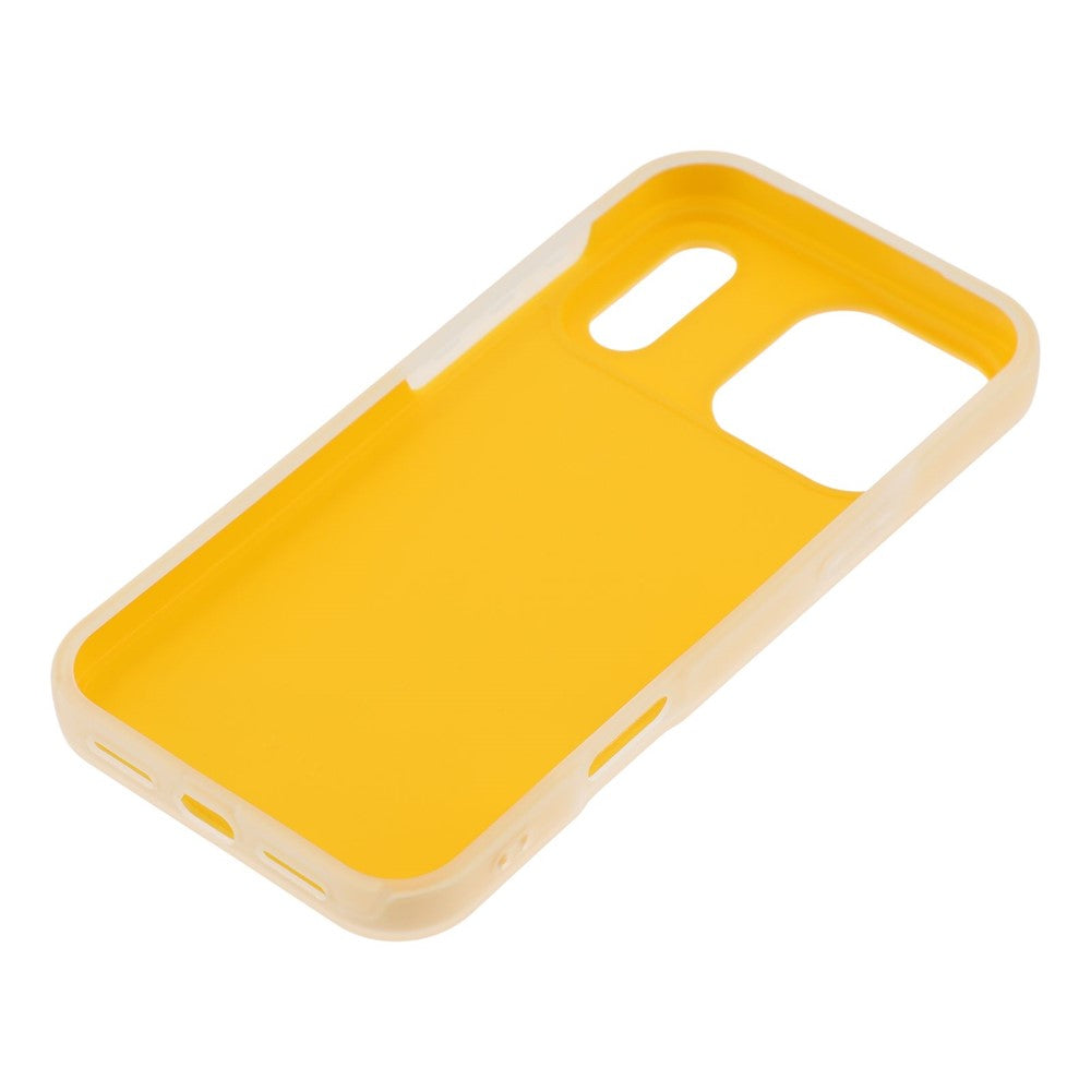 For iPhone 17 Pro Max Case 2 in 1 PC + TPU Frosted Phone Case Large Camera Cutout - Orange