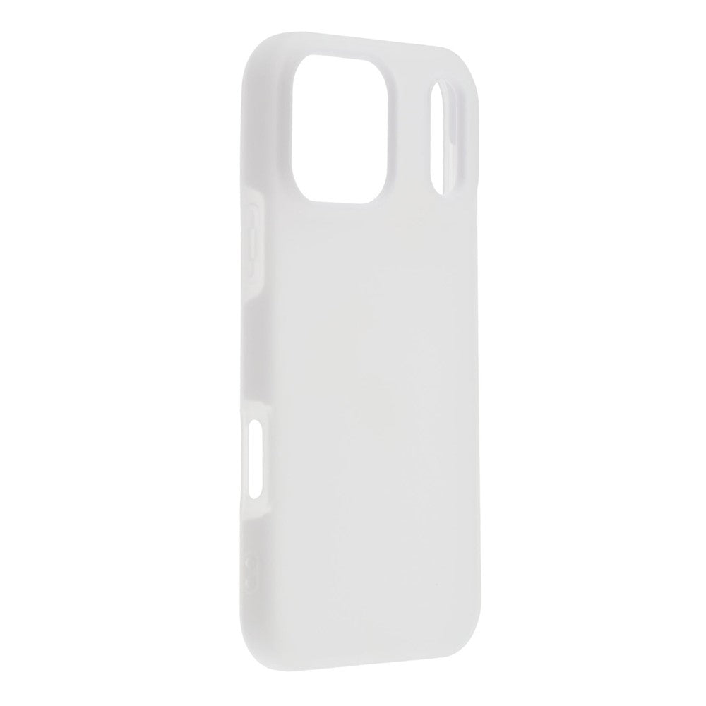 For iPhone 17 Pro Max Case 2 in 1 PC + TPU Frosted Phone Case Large Camera Cutout - White