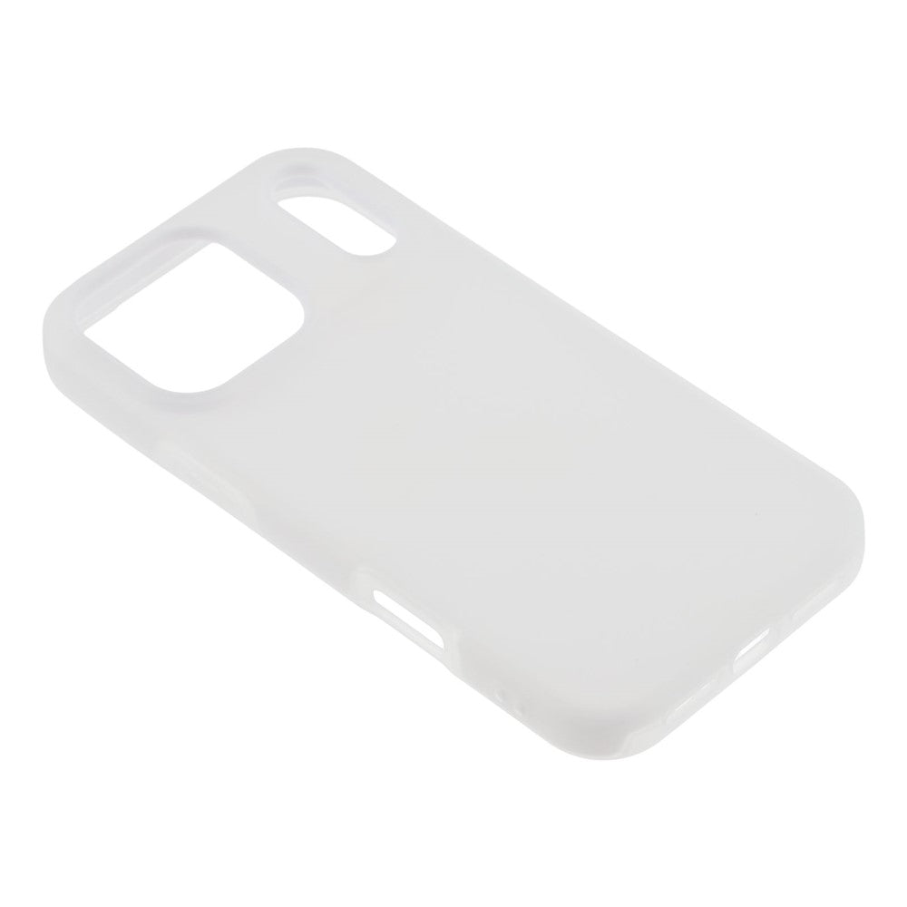 For iPhone 17 Pro Max Case 2 in 1 PC + TPU Frosted Phone Case Large Camera Cutout - White