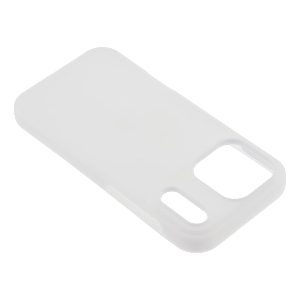 For iPhone 17 Pro Max Case 2 in 1 PC + TPU Frosted Phone Case Large Camera Cutout - White