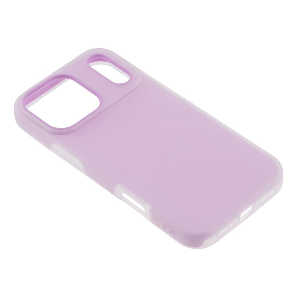For iPhone 17 Pro Max Case 2 in 1 PC + TPU Frosted Phone Case Large Camera Cutout - Purple
