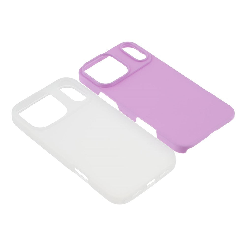 For iPhone 17 Pro Max Case 2 in 1 PC + TPU Frosted Phone Case Large Camera Cutout - Purple