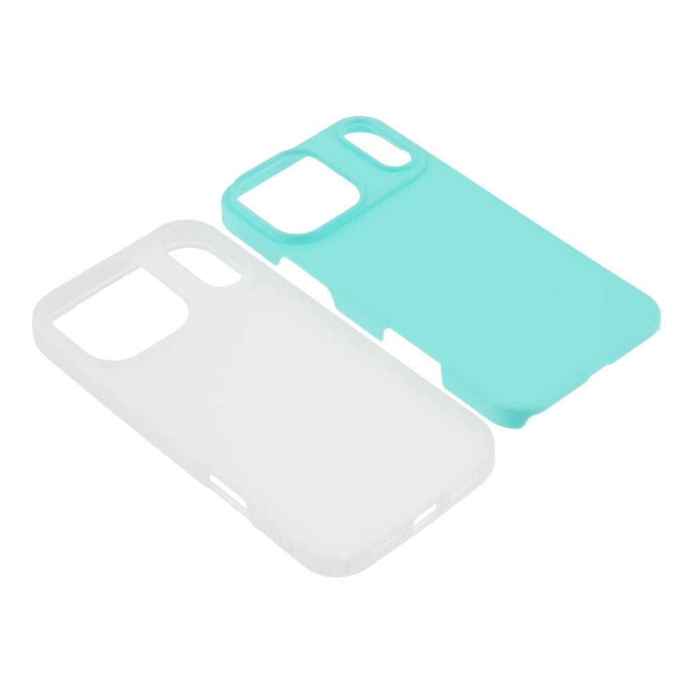 For iPhone 17 Pro Max Case 2 in 1 PC + TPU Frosted Phone Case Large Camera Cutout - Baby Blue