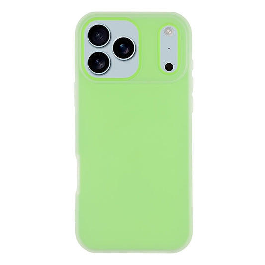 For iPhone 17 Pro Max Case 2 in 1 PC + TPU Frosted Phone Case Large Camera Cutout - Matcha Green