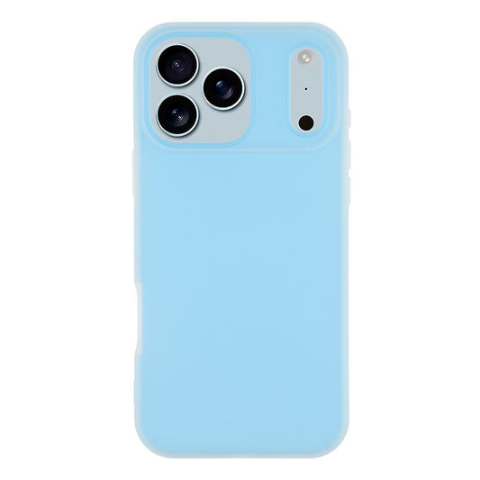 For iPhone 17 Pro Max Case 2 in 1 PC + TPU Frosted Phone Case Large Camera Cutout - Sky Blue