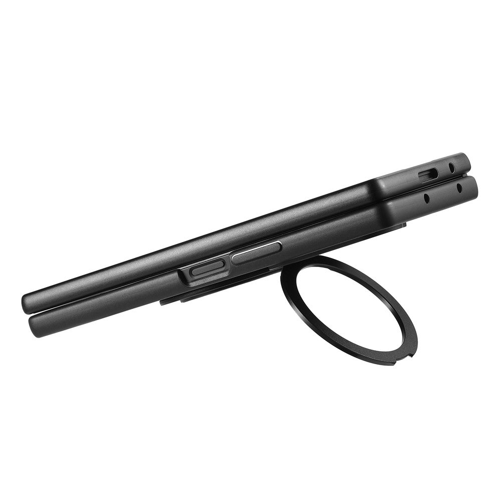 SUTENI G3 For Samsung Galaxy Z Fold7 5G Magnetic Case Rotating Kickstand Carbon Fiber Texture Leather Phone Back Cover