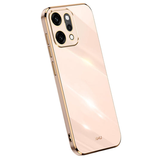 XINLI For Oppo Reno14 Pro 5G (Global) Case TPU Phone Cover with Electroplating Frame - Pink