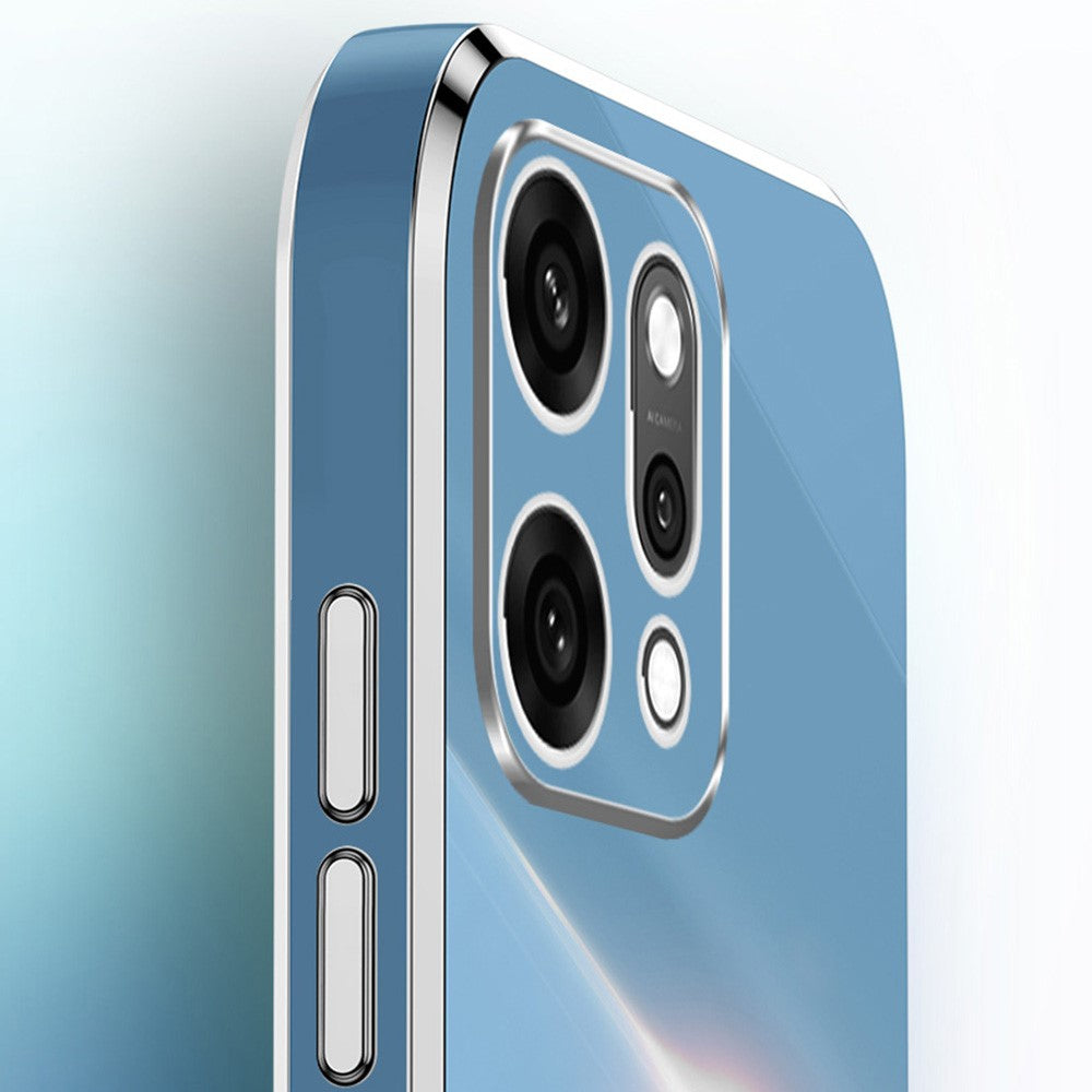 XINLI For Oppo Reno14 Pro 5G (Global) Case TPU Phone Cover with Electroplating Frame - White