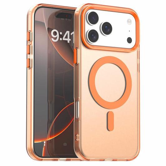 For iPhone 17 Pro Max Case Compatible with MagSafe Anti Drop Hybrid Phone Back Cover - Orange