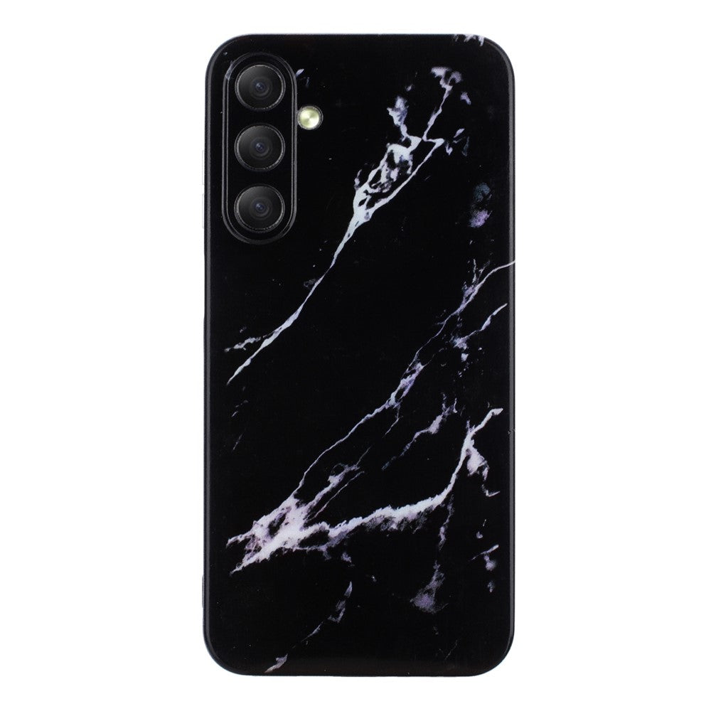 For Samsung Galaxy A17 5G / A26 5G Case Marble Pattern Painted TPU Phone Back Cover - Black