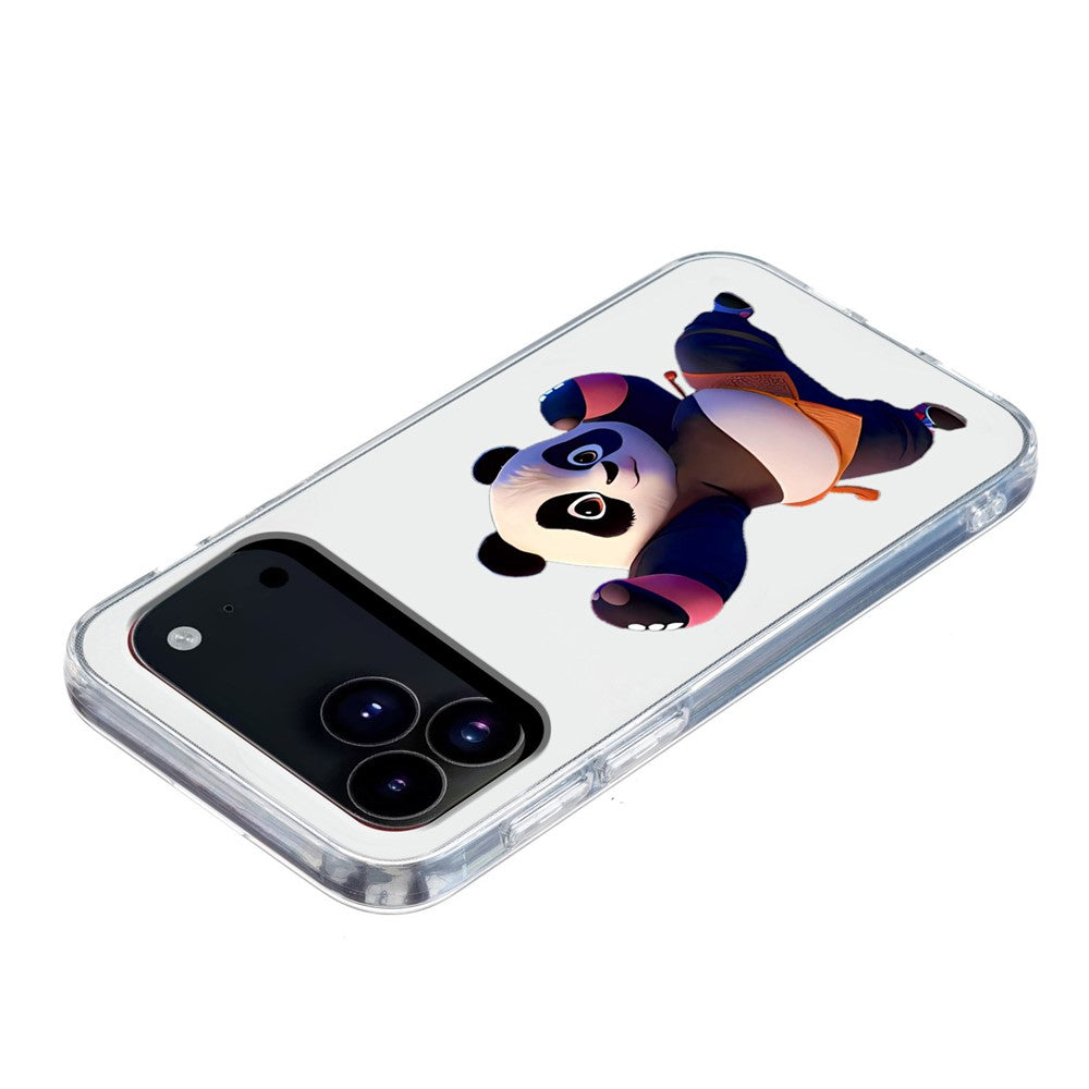 For iPhone 17 Pro Max Case Soft TPU Pattern Printing Phone Cover - Panda