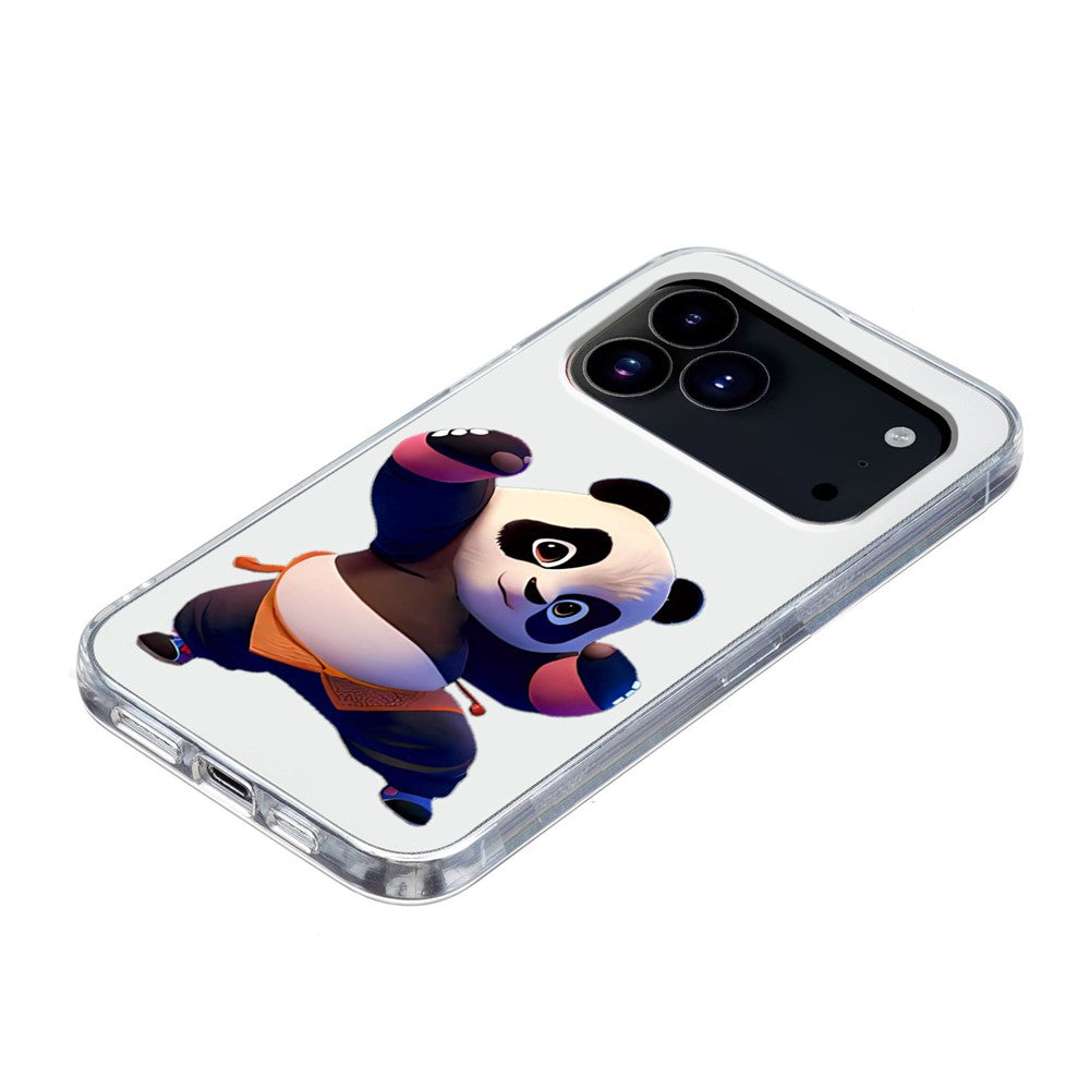 For iPhone 17 Pro Max Case Soft TPU Pattern Printing Phone Cover - Panda