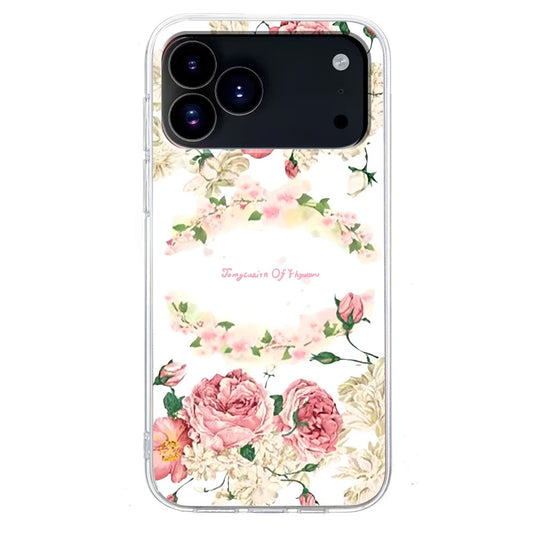 For iPhone 17 Pro Max Case Soft TPU Pattern Printing Phone Cover - Rose